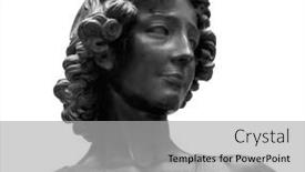  Presentation with david statue - Beautiful PPT theme featuring david-killer-of-goliath-ancient backdrop and a light gray colored foreground