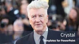  Presentation with anniversary - Slide set consisting of david-lynch-attends-the-70th background and a tawny brown colored foreground