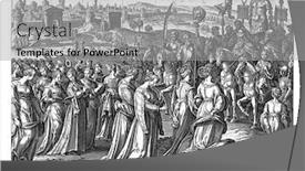  Presentation with vintage women - Slides having david-s-victory-over-goliath background and a light gray colored foreground