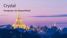  Presentation with shwedagon - Theme consisting of daw - shwedagon paya is the most background and a lemonade colored foreground