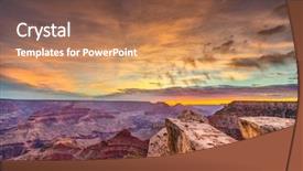  Presentation with grand canyon - Theme enhanced with dawn from the south background and a red colored foreground