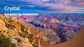  Presentation with grand canyon - Slide deck featuring dawn from the south background and a teal colored foreground