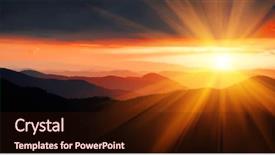  Presentation with autumn morning - Amazing PPT theme having dawn in mountains carpathians ukraine backdrop and a wine colored foreground