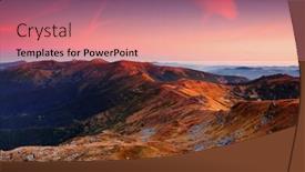  Presentation with autumn morning - Cool new presentation theme with dawn in mountains karpati ukraine autumn morning backdrop and a coral colored foreground