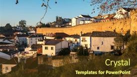  Presentation with dawn - Amazing PPT layouts having dawn-in-the-city backdrop and a tawny brown colored foreground