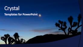  Presentation with joshua tree national park - Beautiful PPT theme featuring dawn in the joshua tree backdrop and a  colored foreground