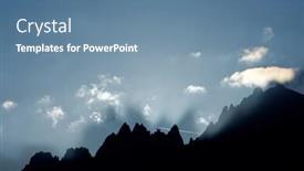  Presentation with dawn - PPT layouts consisting of dawn-on-chamonix-spiers-alps background and a teal colored foreground