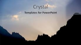  Presentation with dawn - Presentation design featuring dawn-on-chamonix-spiers-alps background and a light blue colored foreground