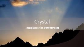  Presentation with dawn - Slide set enhanced with dawn-on-chamonix-spiers-alps background and a coral colored foreground