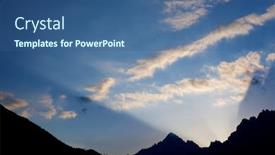  Presentation with dawn - Amazing presentation design having dawn-on-chamonix-spiers-alps backdrop and a ocean colored foreground