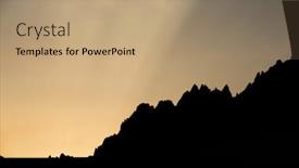  Presentation with dawn - Presentation theme consisting of dawn-on-chamonix-spiers-alps background and a coral colored foreground