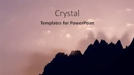  Presentation with dawn - Presentation theme featuring dawn-on-chamonix-spiers-alps background and a coral colored foreground