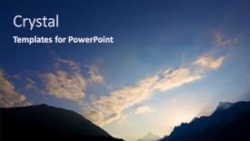  Presentation with dawn - Cool new slide set with dawn-on-chamonix-spiers-alps backdrop and a ocean colored foreground