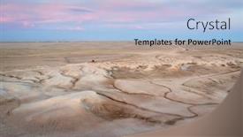  Presentation with dawn - Audience pleasing presentation theme consisting of dawn-over-badlands-in-pawnee backdrop and a light blue colored foreground