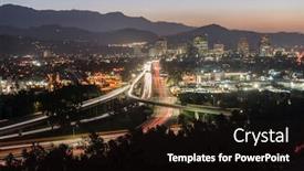  Presentation with mountain view california - Slide set enhanced with dawn view of commuters on the route 134 ventura freeway in glendale and los angeles california shot from griffith park looking east towards the san gabriel mountains background and a wine colored foreground