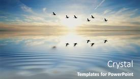  Presentation with alive - Colorful slide set enhanced with dawn when the lake comes alive backdrop and a mint green colored foreground