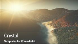  Presentation with epic - Amazing presentation theme having dawning - epic mountain slope surface dawn backdrop and a tawny brown colored foreground