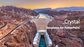  Presentation with colorado - Audience pleasing PPT layouts consisting of dawning - hooover dam on the colorado backdrop and a gray colored foreground