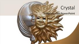  Presentation with day night - Audience pleasing presentation theme consisting of day - sun and moon backdrop and a coral colored foreground