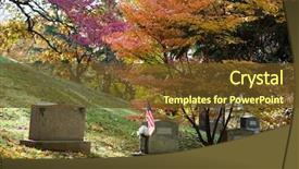  Presentation with veteran - Amazing presentation theme having veteran's grave in fall backdrop and a tawny brown colored foreground