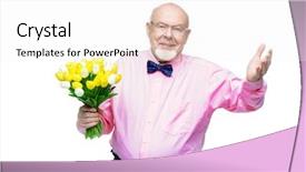  Presentation with happy retirement - Beautiful slide deck featuring day 8 of march birthday backdrop and a white colored foreground