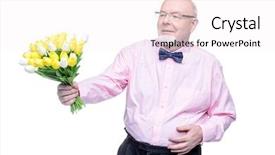  Presentation with old man - Audience pleasing PPT layouts consisting of day 8 of march birthday backdrop and a white colored foreground