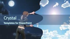  Presentation with day night - Presentation with day after night background and a ocean colored foreground