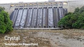  Presentation with water dam - Beautiful presentation featuring day and discharge flood backdrop and a violet colored foreground