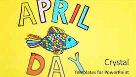  Presentation with frozen ice cold fish - PPT layouts enhanced with day and drawing of fish background and a yellow colored foreground