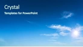  Presentation with blue header - Presentation theme consisting of day as a panorama header background and a dark gray colored foreground