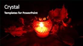  Presentation with funeral candle - Audience pleasing presentation theme consisting of day at the cementary - candle backdrop and a black colored foreground