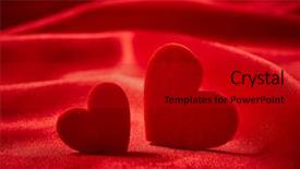  Presentation with love heart - PPT theme featuring day background valentine heart red background and a crimson colored foreground