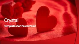  Presentation with love heart - Slide deck featuring day background valentine heart red background and a crimson colored foreground