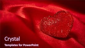  Presentation with love heart - Slide deck with day background valentine heart red background and a crimson colored foreground