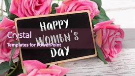  Presentation with pink rose - Presentation having day background with pink rose background and a tawny brown colored foreground