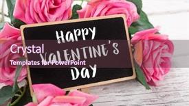  Presentation with pink roses - Audience pleasing presentation theme consisting of day background with pink rose backdrop and a tawny brown colored foreground