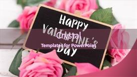  Presentation with pink roses - Slides featuring day background with pink rose background and a tawny brown colored foreground