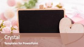  Presentation with pink roses - Amazing slides having day background with pink rose backdrop and a coral colored foreground