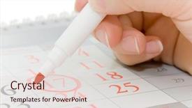  Presentation with important - Slides having day calendar - hand writing important date background and a lemonade colored foreground