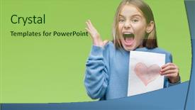  Presentation with annual day invitation card - Beautiful presentation theme featuring day card with red heart backdrop and a yellow colored foreground