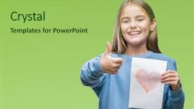  Presentation with mother nursing care - Theme featuring day card with red heart background and a yellow colored foreground