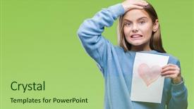  Presentation with mother nursing care - Beautiful slide set featuring day card with red heart backdrop and a mint green colored foreground