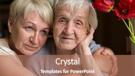  Presentation with old jewish cemetery religious - Audience pleasing presentation consisting of day care - mature woman hugging her old backdrop and a coral colored foreground