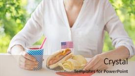  Presentation with summer celebration - Presentation design having day celebration patriotism and holidays background and a coral colored foreground
