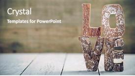  Presentation with rustic love - Beautiful theme featuring day concept love wooden letters backdrop and a coral colored foreground