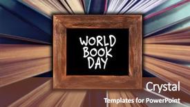  Presentation with world - Colorful slides enhanced with day concept text in frame backdrop and a tawny brown colored foreground