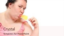  Presentation with ice - Slide deck with day dieting and slimming theme background and a lemonade colored foreground