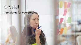  Presentation with multi cultural sports - PPT theme with day dreaming - thoughtful photo editor looking background and a light gray colored foreground