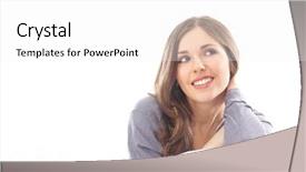  Presentation with interior - Amazing slide deck having day dreaming - young attractive girl in modern backdrop and a  colored foreground