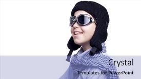  Presentation with kid s happy fathers day - Audience pleasing theme consisting of day dreaming pilot kid isolated backdrop and a  colored foreground